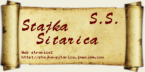 Stajka Sitarica vizit kartica